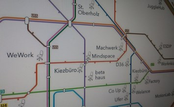 Coworking Spaces in Berlin - BVG Karte - Coworking Spaces