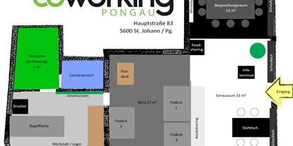 Coworking Spaces - Grundriss - Coworking Pongau - St. Johann im Pongau