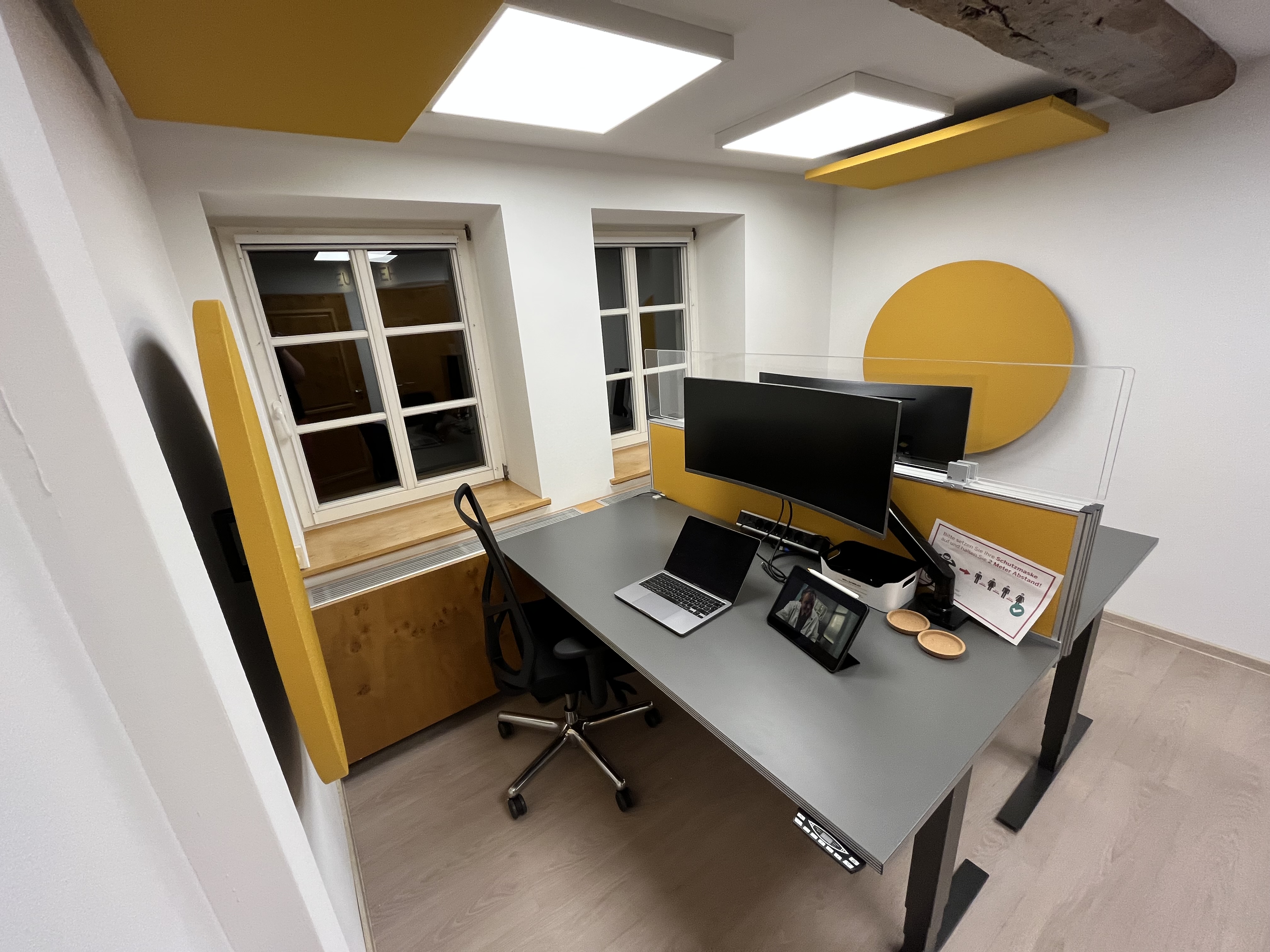 Coworking Space - Unser Fixbereich, feste Arbeitsplätze - auch als Teambüro verfügbar.  - H39 - Work in Pies