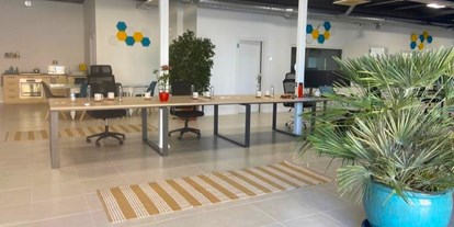 Coworking Spaces - feste Arbeitsplätze vorhanden - Mallorca - Baysense Coworking - Coworking Bereich und Küche/Aufenthaltsraum - Baysense Coworking