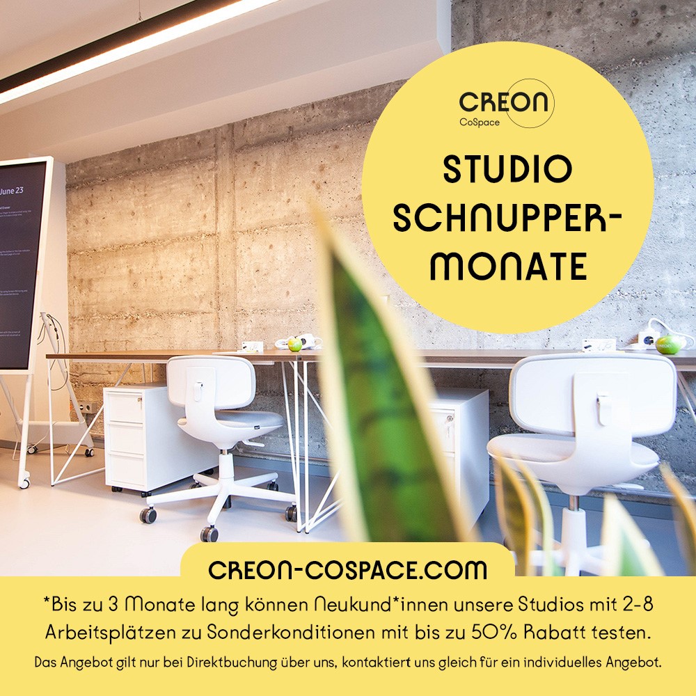 Coworking space - Schnupperangebot  - CREON CoSpace