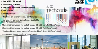 Coworking Spaces - Brandenburg Süd - Numbers of Available Offices - TechCode - Global Innovation Eco-System