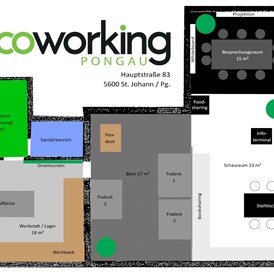 Coworking Space: Grundriss - Coworking Pongau - St. Johann im Pongau