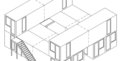 Coworking Spaces - Niedersachsen - 3D-Planung Containerinsel II - Arbeiten im Coworking Space // Bewohner des Innovationsdorfs werden // ZUKUNFT.unternehmen