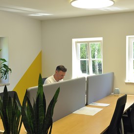 Coworking Space: RAUM  - "NETZWERKEN" (Ansicht 2) - Huthaus Freiberg - modernes Arbeiten im Grünen