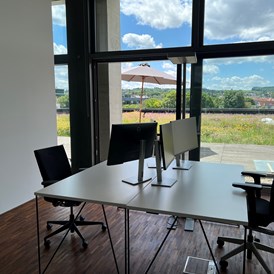 Coworking Space: Moderner CoWorking Space über den Dächern von Ulm