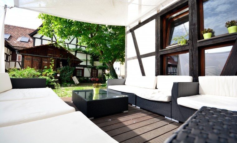 Coworking Space: Außen-Lounge - dieleute CoWorking Space