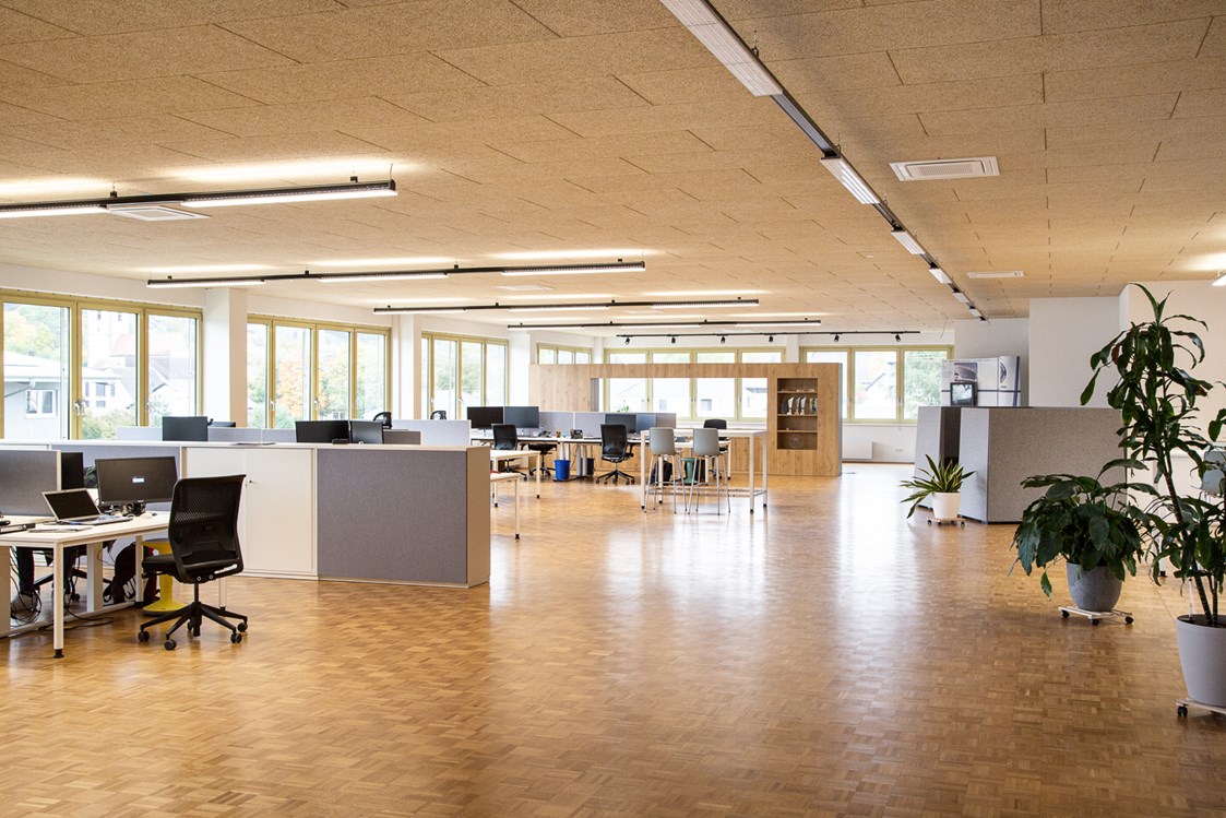 Coworking Space: Lichtdurchflutete Räume, barrierefrei, mit ergonomischen Möbeln, z.B. höhenverstellbaren Schreibtischen - Coworking Sulz
