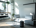 Coworking Space: Eingangsbereich, Sofa und Theke - Atelierluv