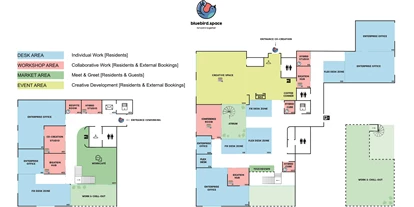 Coworking Spaces - Zugang 24/7 - Salzburg-Stadt (Salzburg) - Unterschiedliche Zonen sind wesentlicher Bestandteil unseres Workspace und ermöglichen Activity Based Working - bluebird.space