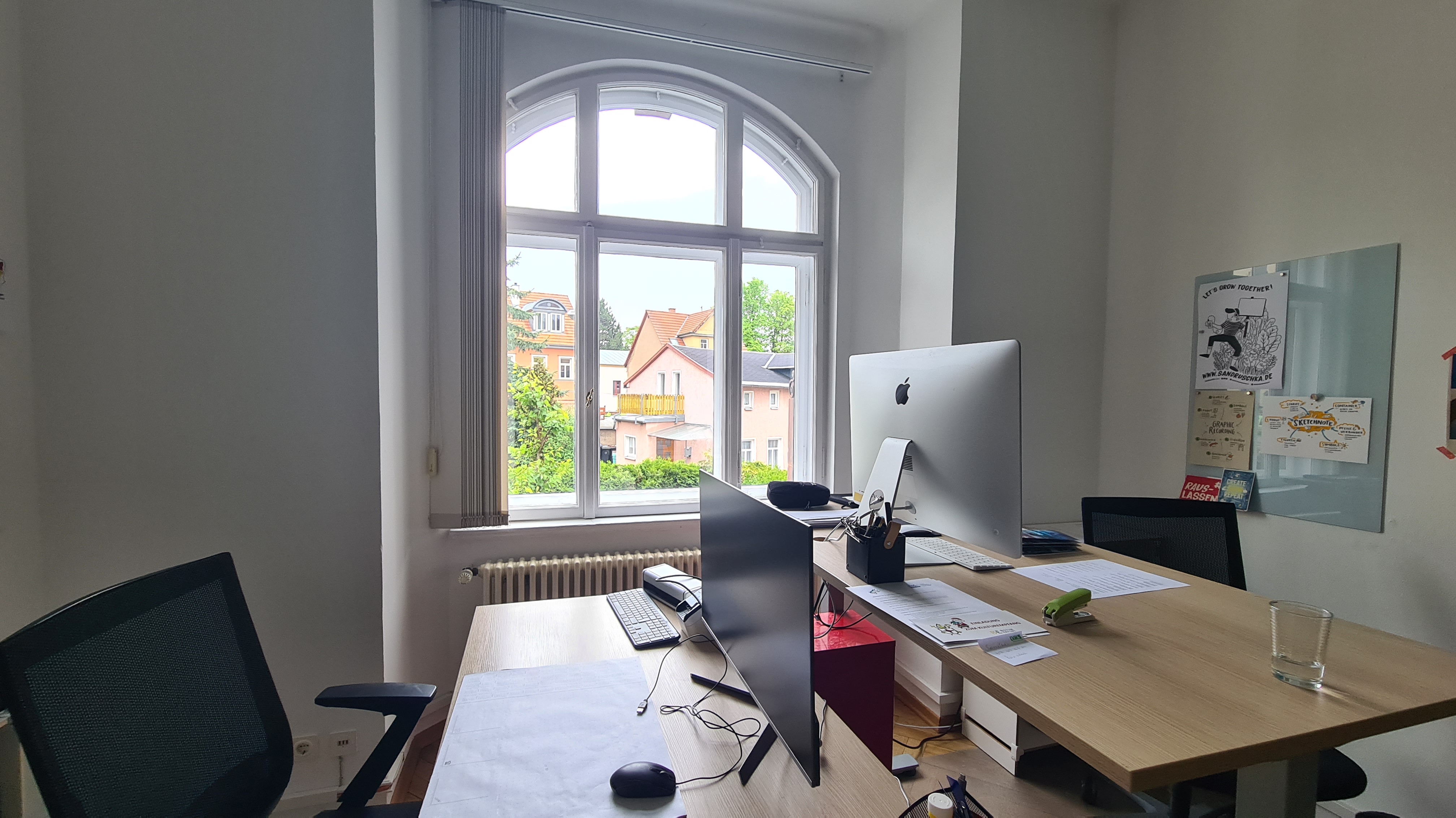 Coworking Spaces - Thüringen Nord - Blick aus dem Fenster - Schönes, helles Büro im Süden von Weimar - ab sofort unbefristet zu vermieten