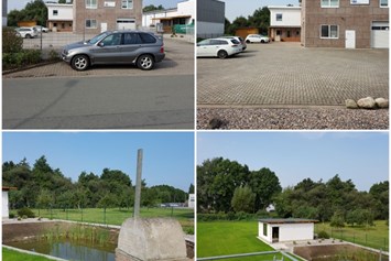 Coworking Space: Außenanlagen, Parkplatz, Teich, Balkon
 - PMT - Coworking Space