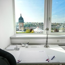 Coworking Space: Aussicht aus dem Fenster - Topmoderne Arbeitsplätze im First Choice Business Center Wiesbaden